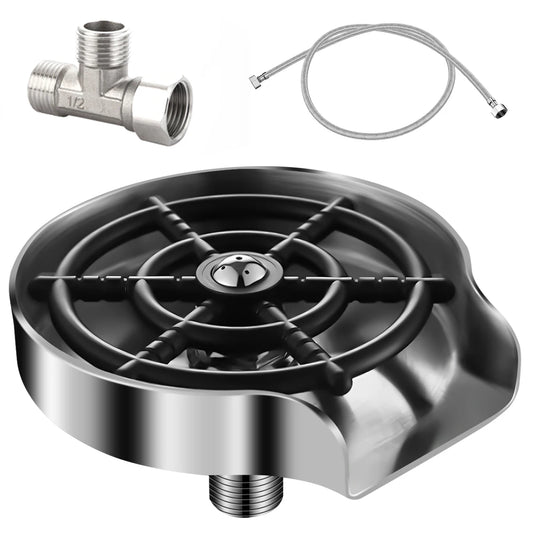 High-Pressure Kitchen Sink Glass Rinser – Cup Washer for Beer, Coffee, Milk Tea & Barware Cleaning