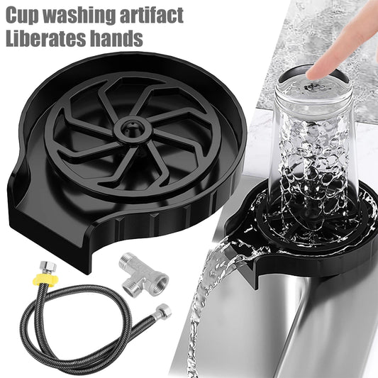 High-Pressure Kitchen Sink Glass Rinser – Cup Washer for Beer, Coffee, Milk Tea & Barware Cleaning
